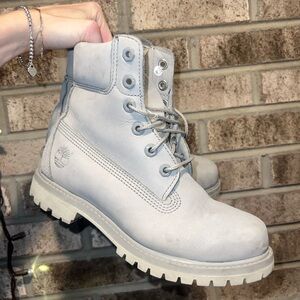 Timberland Women's Light Gray Combat Boots
